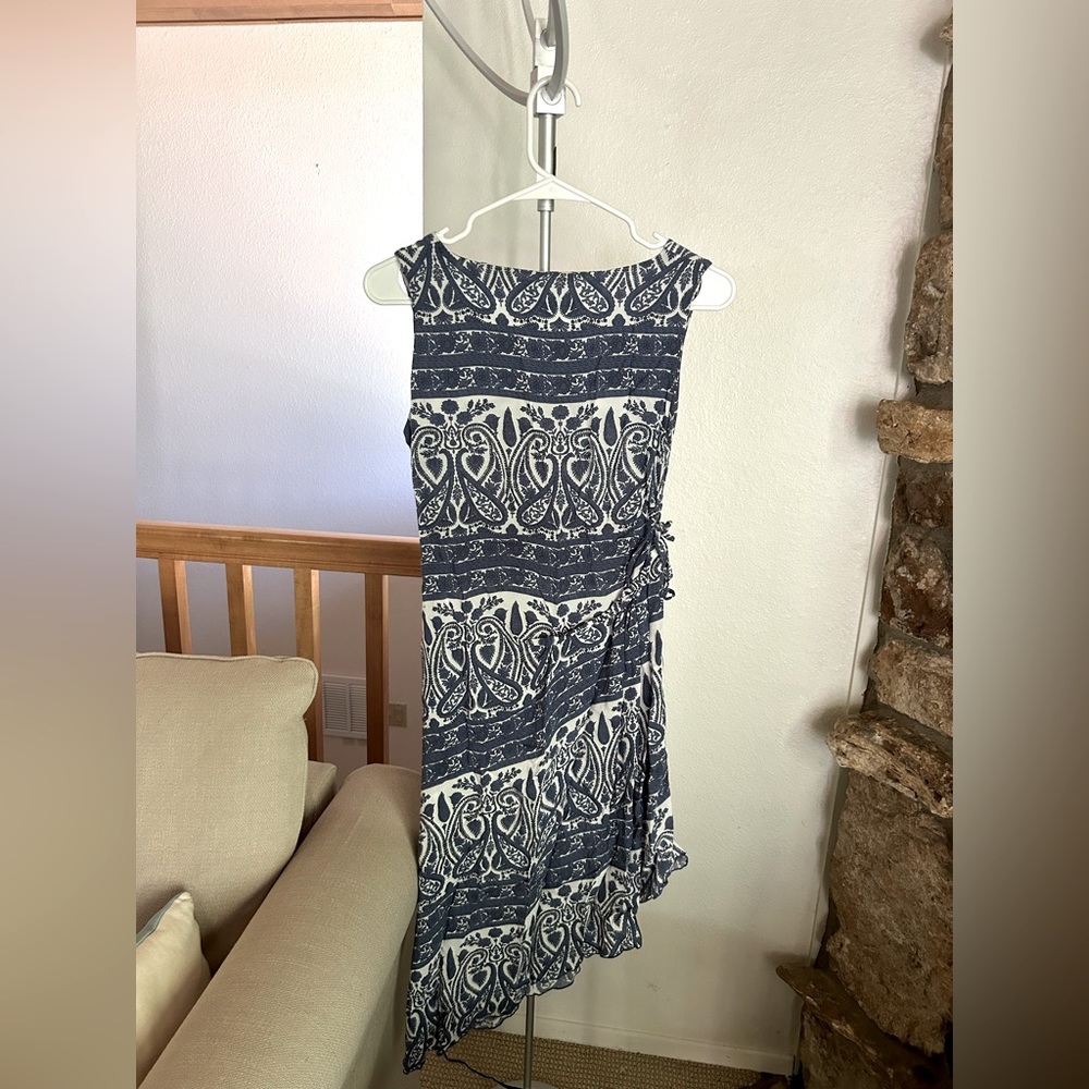 Blue parsley asymmetrical summer dress